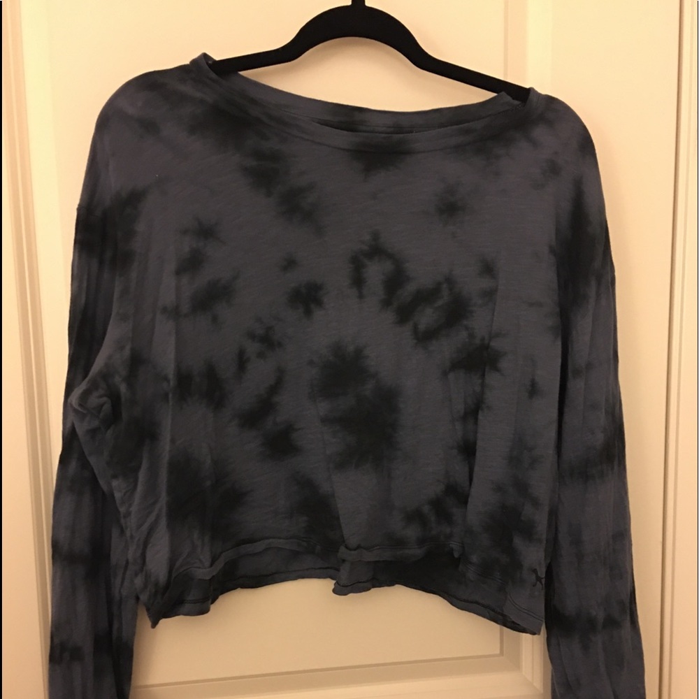Long Sleeved Victoria Secret Grey Tie Dye Top